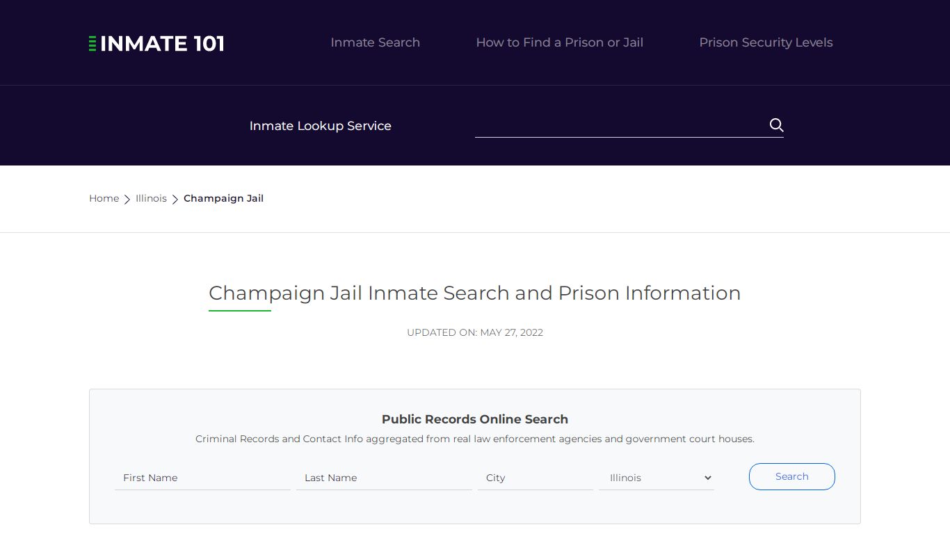 Champaign Jail Inmate Search and Prison Information